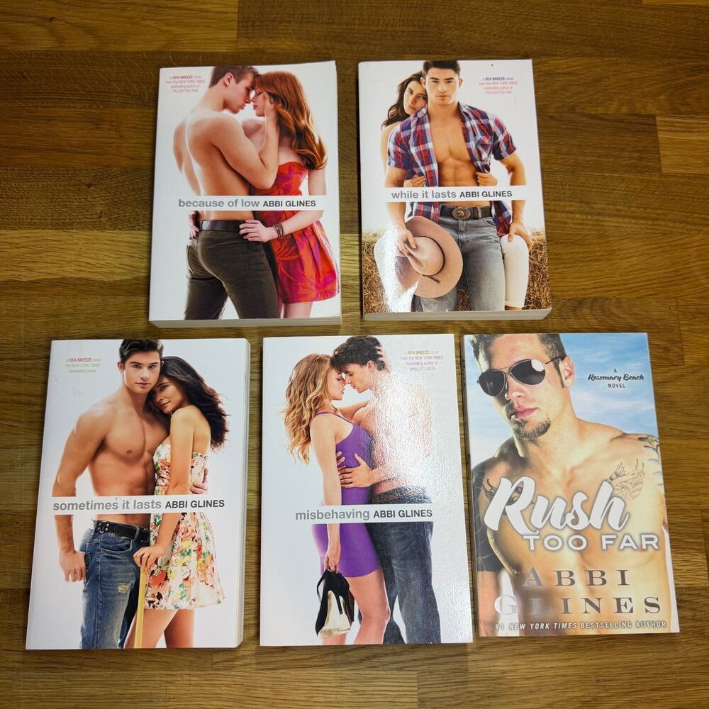 Abbi Glines Book Lot 4 Sea Breeze Books 1 Rosemary Beach Book Paperback Teen